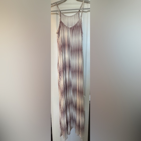A New Day Purple and White Pleated Maxi Skirt with pockets - Picture 3 of 4